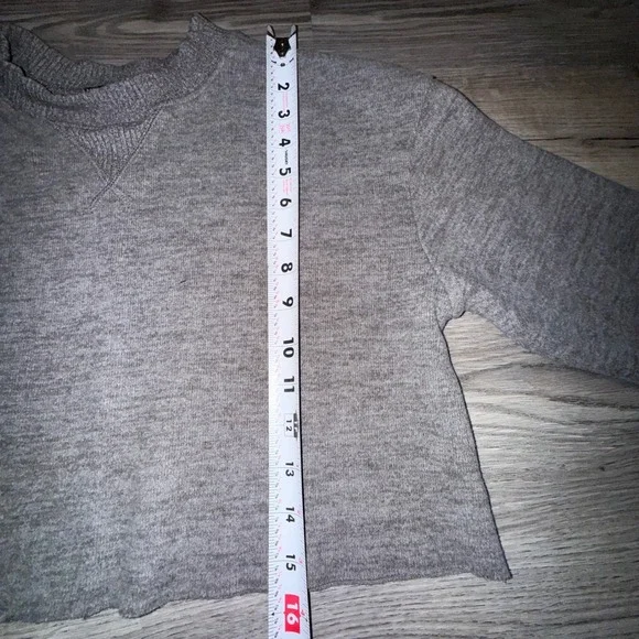 ZARA Knit 2pc Skirt Set Womens S Gray Cropped Sweater Midi Skirt Minimalist - Picture 10 of 10